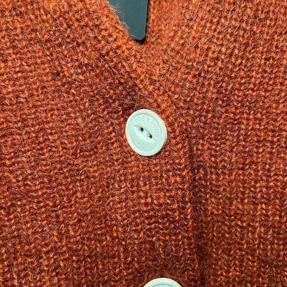 Rag & Bone NWT Liana Rust Merino Wool Blend  Cardigan in Rust Size XXS - Picture 6 of 7